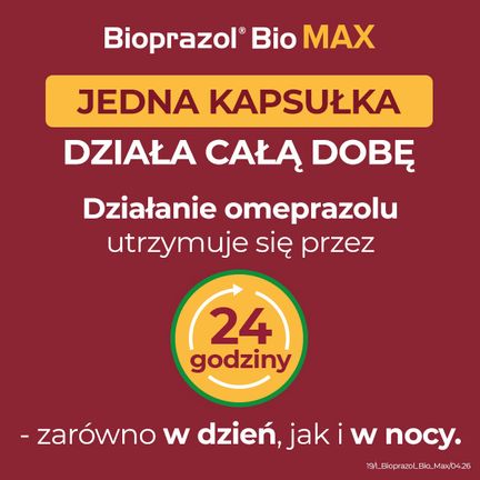 Bioprazol Bio Max 20 mg, 14 kapsułek twardych - 5909991538224