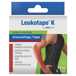 Leukotape K by Actimove, taśma kinezjologiczna, czerwona, 1 sztuka 