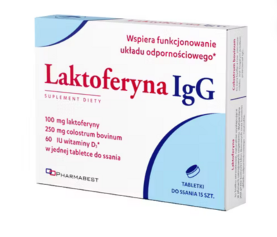 Laktoferyna IgG, 15 tabletek do ssania