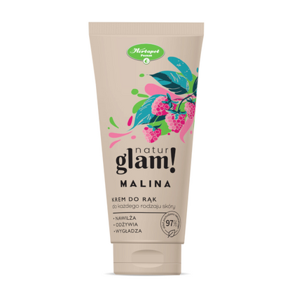 HERBAPOL POZNAŃ Natur Glam, krem do rąk, Malina, 100 ml