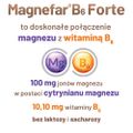 Magnefar B6 Forte, 100 mg + 10,10 mg, 60 tabletek powlekanych - TABLETKI