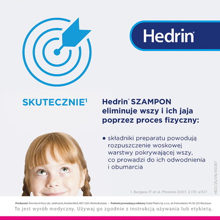 Hedrin, szampon przeciw wszom, 100 ml - SZAMPON