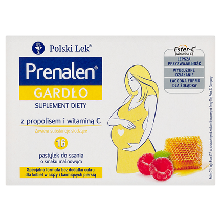 Prenalen gardło, 16 pastylek do ssania - SUPLEMENT DIETY