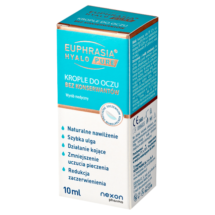 Euphrasia Hyalo Pure, krople do oczu, 10 ml - 5903661868055