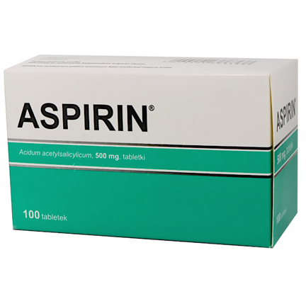 Aspirin 500 mg, 100 tabletek (import równoległy Inpharm) - zdjęcie produktu