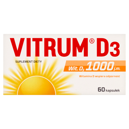 Vitrum D3 1000 J.M, 60 kapsułek - SUPLEMENT DIETY