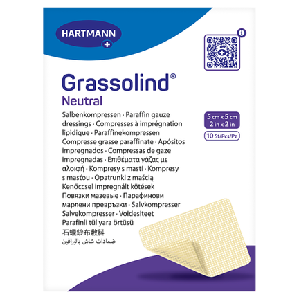 Grassolind, opatrunek siatkowy impregnowany maścią, 5 cm x 5 cm - zdjęcie produktu