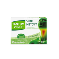 Tantum Verde smak miętowy 3 mg, 20 pastylek twardych