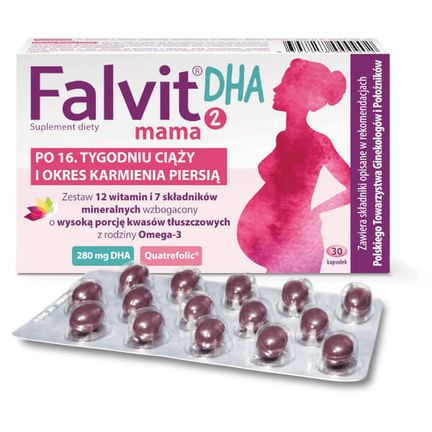 Falvit Mama 2 DHA, 30 kapsułek - zdjęcie produktu