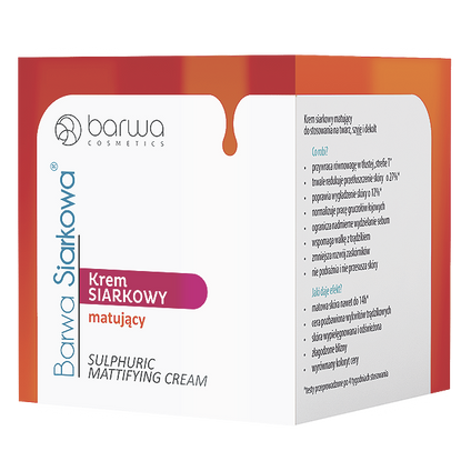 BARWA Barwa, krem siarkowy matujący, 50 ml — Składniki i ocena