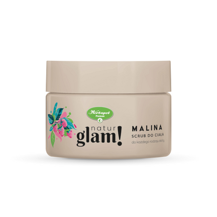 Natur Glam, cukrowy scrub do ciała, Malina, 300 ml - zdjęcie produktu