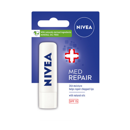 BEIERSDORF-LECHIA Nivea Med Repair, pielęgnująca pomadka do ust, 4,8 g — Składniki i ocena