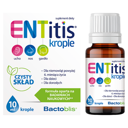 ENTitis krople, zawiesina doustna, 10 ml - SUPLEMENT DIETY