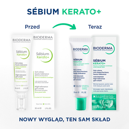 Bioderma Sebium Kerato+, Żel-Krem, 30 ml - 3701129805367