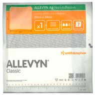 Allevyn AG Non Adhesive, 20 cm x 20 cm, opatrunek piankowy ze srebrem, 1 opatrunek