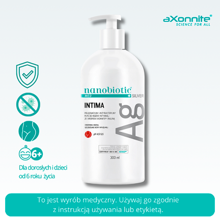 Nanobiotic MED Silver Intima, żel, 300 ml - WYRÓB MEDYCZNY