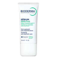 Bioderma Sebium Sensitive, łagodzący krem wspomagający leczenie skóry trądzikowej, 30 ml