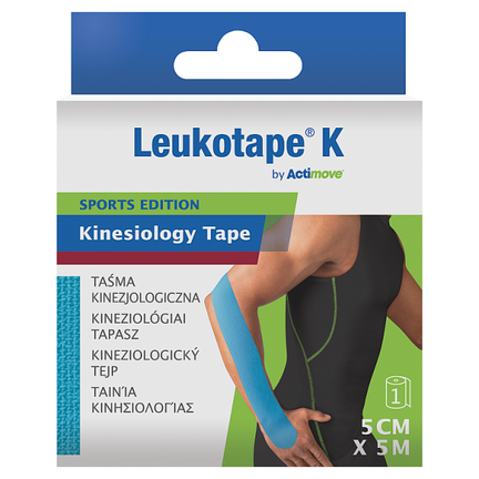 Leukotape K by Actimove, taśma kinezjologiczna, niebieska, 1 sztuka  - zdjęcie produktu