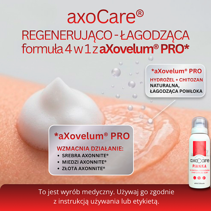 Axocare, pianka na oparzenia, 85 ml - NANO TECH   POLSKA