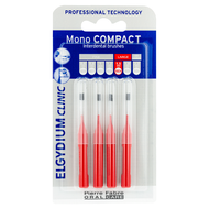 Elgydium Mono Compact 4, szczoteczki międzyzębowe, czerwone
