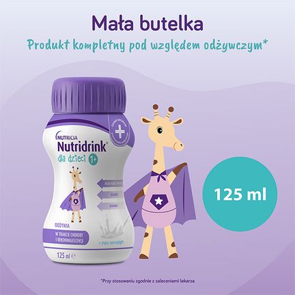 Nutridrink dla dzieci, o smaku neutralnym, 4 x 125 ml  - Dziecko