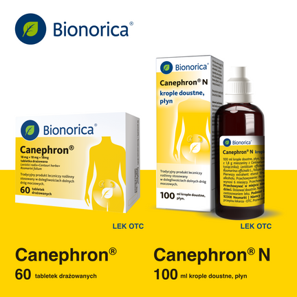 Canephron, 18 mg +18 mg + 18 mg, 60 tabletek drażowanych - Układ moczowy