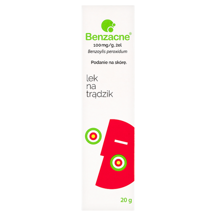 Benzacne, żel 10%, 20 g - PRODUKT LECZNICZY NIEREFUNDOWANY OTC