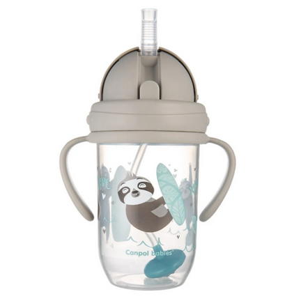 Kubek niekapek z rurką i odważnikiem Canpol babies, Exotic Animals, 270 ml - zdjęcie produktu
