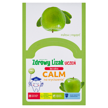 Zdrowy Lizak Uczeń Calm, bez cukru, 40 sztuk - zdjęcie produktu