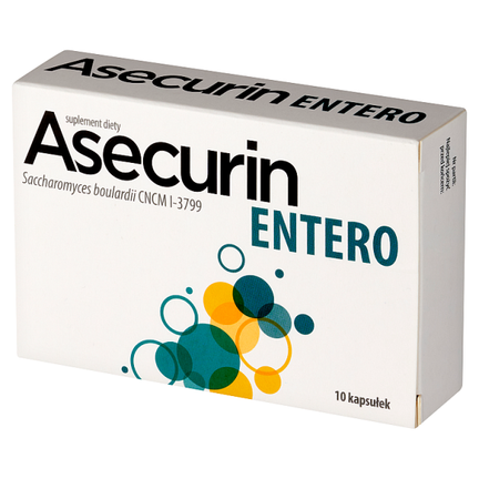 Asecurin Entero, 10 kapsułek twardych - SUPLEMENT DIETY