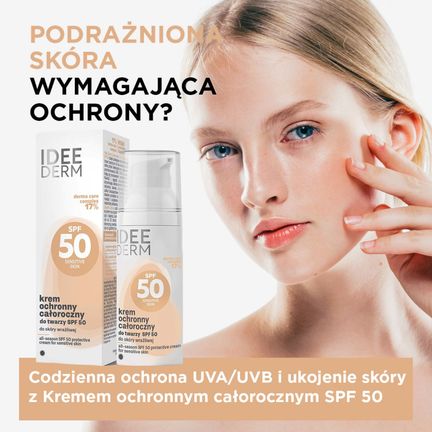Idee Derm Krem ochronny całoroczny SPF 50, 50 ml - KOSMETYK