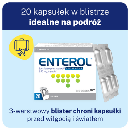Enterol, 250 mg, 20 kapsułek - BIOCODEX