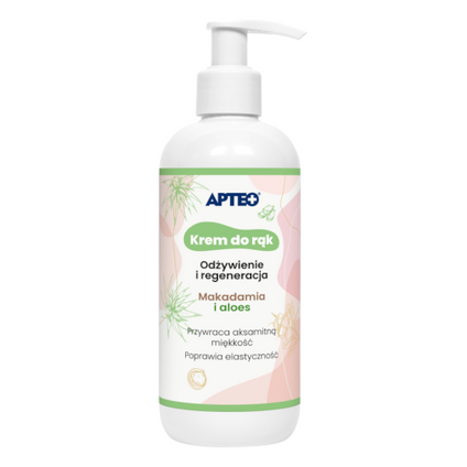 SYNOPTIS PHARMA Apteo Odżywienie i Regeneracja, krem do rąk, 300 ml — Składniki i ocena