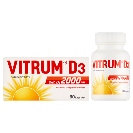 Vitrum D3 2000 J.M, 60 kapsułek - zdjęcie produktu