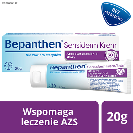 Bepanthen Sensiderm, krem łagodzący świąd i zaczerwienienie, 20 g - cena