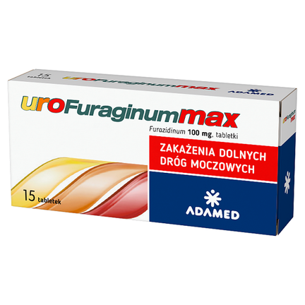 UroFuraginum Max 100 mg, 15 tabletek - PRODUKT LECZNICZY NIEREFUNDOWANY OTC