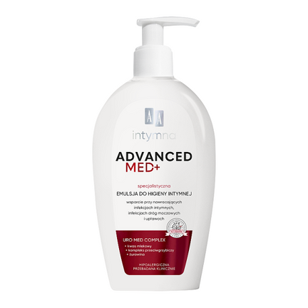 AA Intymna Advanced Med+, specjalistyczna emulsja do higieny intymnej pH 3,5, 300 ml  - EMULSJA