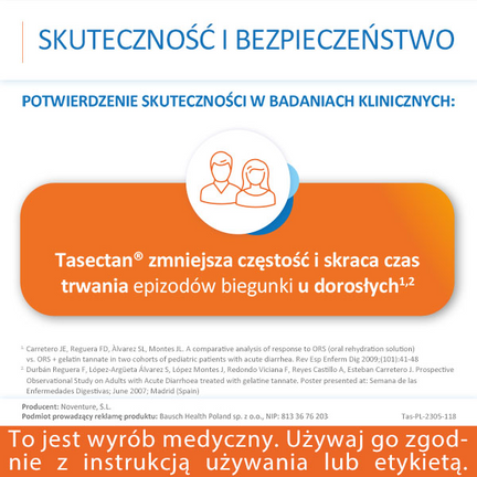 Tasectan 500 mg, 15 kapsułek - Układ pokarmowy