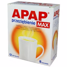 APAP przeziębienie MAX (1000 mg + 50 mg + 12,2 mg)/saszetkę, 8 saszetek