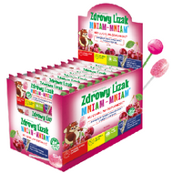 Zdrowy lizak Mniam-Mniam 12 witamin i 2 minerały, smak wiśniowy, 40 sztuk