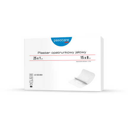 Plaster opatrunkowy jałowy PASOCARE MED, 15 cm x 8 cm, 1 sztuka - zdjęcie produktu