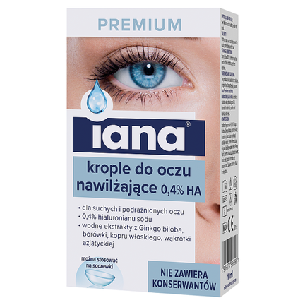 Iana Premium, krople do oczu, 10 ml - WYRÓB MEDYCZNY
