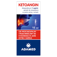 KETOANGIN, 1 mg/ml, aerozol do stosowania w jamie ustnej, 15 ml