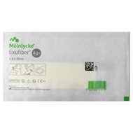 Exufiber Ag+, 4,5 cm x 30 cm, opatrunek ze srebrem, 1 opatrunek