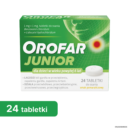 Orofar Junior, 24 tabletki do ssania