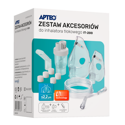 IT-200 APTEO CARE, zestaw akcesoriów do Inhalatora tłokowego  - zdjęcie produktu