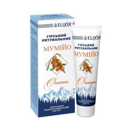 ELEVITA Elixir Górski Ratownik, krem-balsam z mumio i olejem z rokitnika, 75 ml — Składniki i ocena