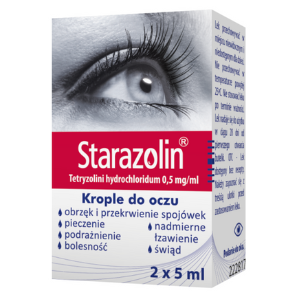 Starazolin 0,5 mg/ml, krople do oczu, 10 ml - zdjęcie produktu