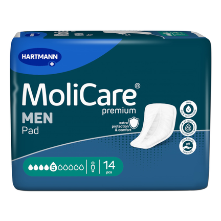 MoliCare Premium Men Pad 5K, anatomiczne wkłady chłonne, 14 sztuk - zdjęcie produktu