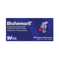 Biohemoril, 2 g, czopki przeciw hemoroidom, 10 sztuk